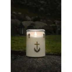 Hautakynttilä Konstsmide, IP44, 3D, paristokäyttöinen, 14.8cm, eri värejä