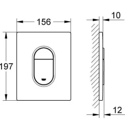 Huuhtelupainike Grohe Arena Cosmopolitan 38844000, kromi