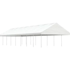 Huvimaja katolla valkoinen 17,84x5,88x3,75 m polyeteeni
