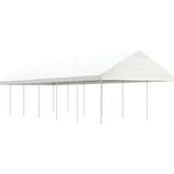 Huvimaja katolla valkoinen 13,38x4,08x3,22 m polyeteeni