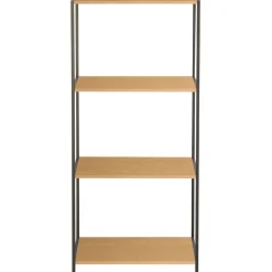 Hylly Home4You HARPER 50x30xK110,5 cm, saarni/musta
