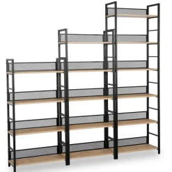 Hylly Home4You Hector 60x28x121cm, saarni/musta
