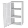 Hyllykaappi Polaria 400x850x350 mm, yläkaappi vasenkätinen, 2 hyllyä, valkoinen