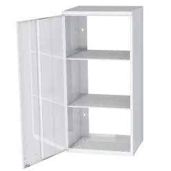 Hyllykaappi Polaria 400x850x350 mm, yläkaappi vasenkätinen, 2 hyllyä, valkoinen