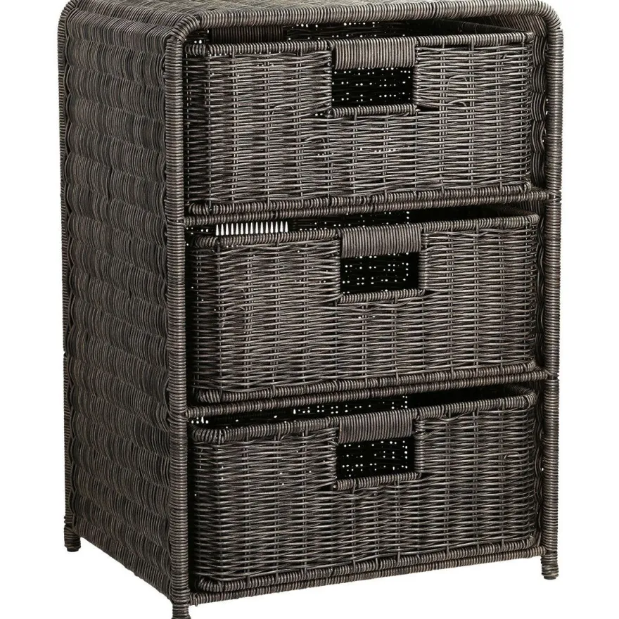 Hylly 3 korilla Home4You BASILE 40x30xK56 cm, tummanruskea