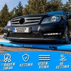 Ilmavolttipatja Airtrack Nordic Deluxe Wide, sininen, eri kokoja