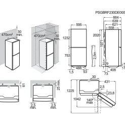 Jääkaappipakastin Electrolux Series 800 LNT8MB36B, 59.5cm, 363l, musta