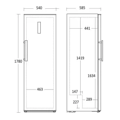 Jääkaappi Scandomestic SKS346W, 55cm, 290 l, valkoinen