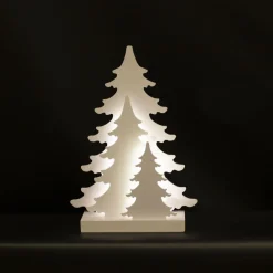Joulusiluetti Nordic Winter kuusi, 3D, LED-valot, paristokäyttöinen