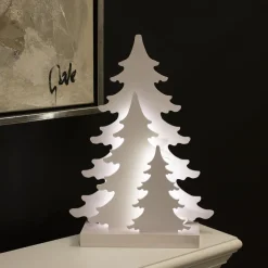 Joulusiluetti Nordic Winter kuusi, 3D, LED-valot, paristokäyttöinen