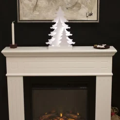 Joulusiluetti Nordic Winter kuusi, 3D, LED-valot, paristokäyttöinen