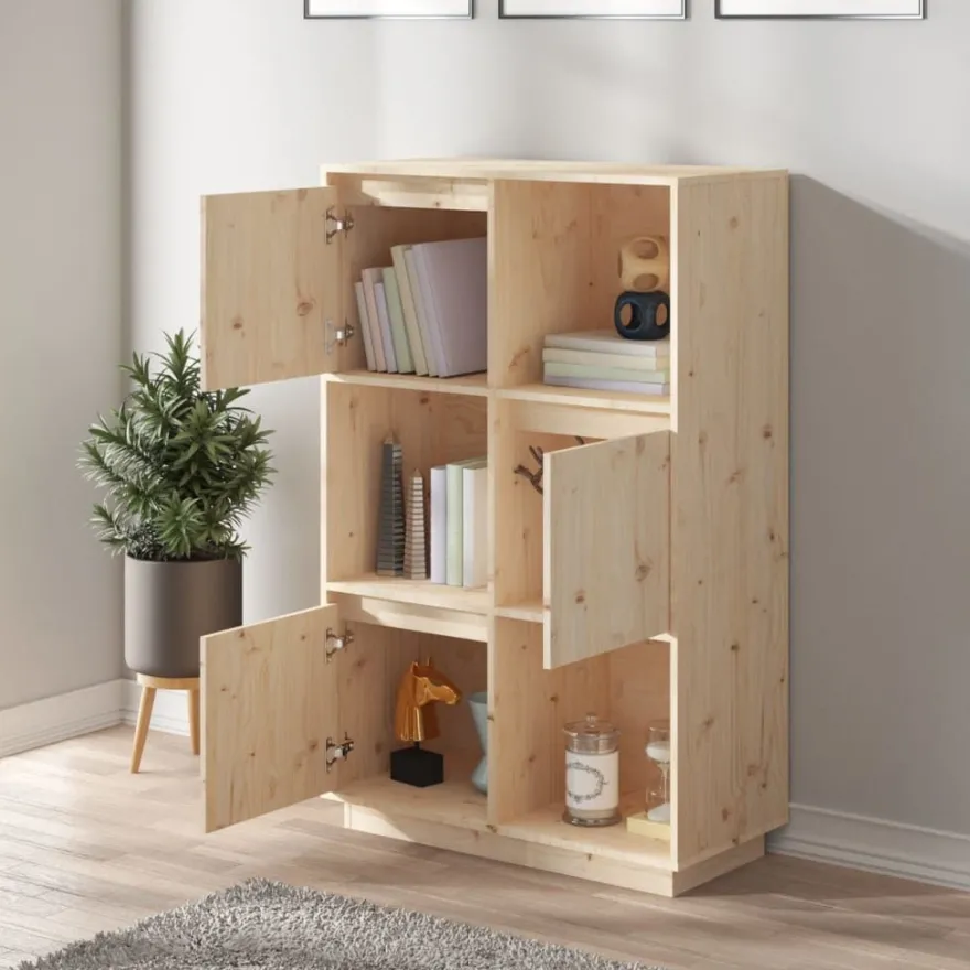 Kaappi 74x35x117cm, mänty, eri värejä
