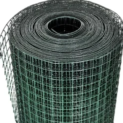 Kanaverkko 16x16mm, galvanoitu, PVC pinnoitteella, 25x1m, vihreä