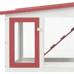Kaninkoppi, 204x45x85cm, punainen/valkoinen