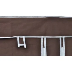 Kankaasta valmistettu vaatekaappi ruskea, 110cm