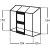 Kasvihuone Altan 1,3m², lasilla