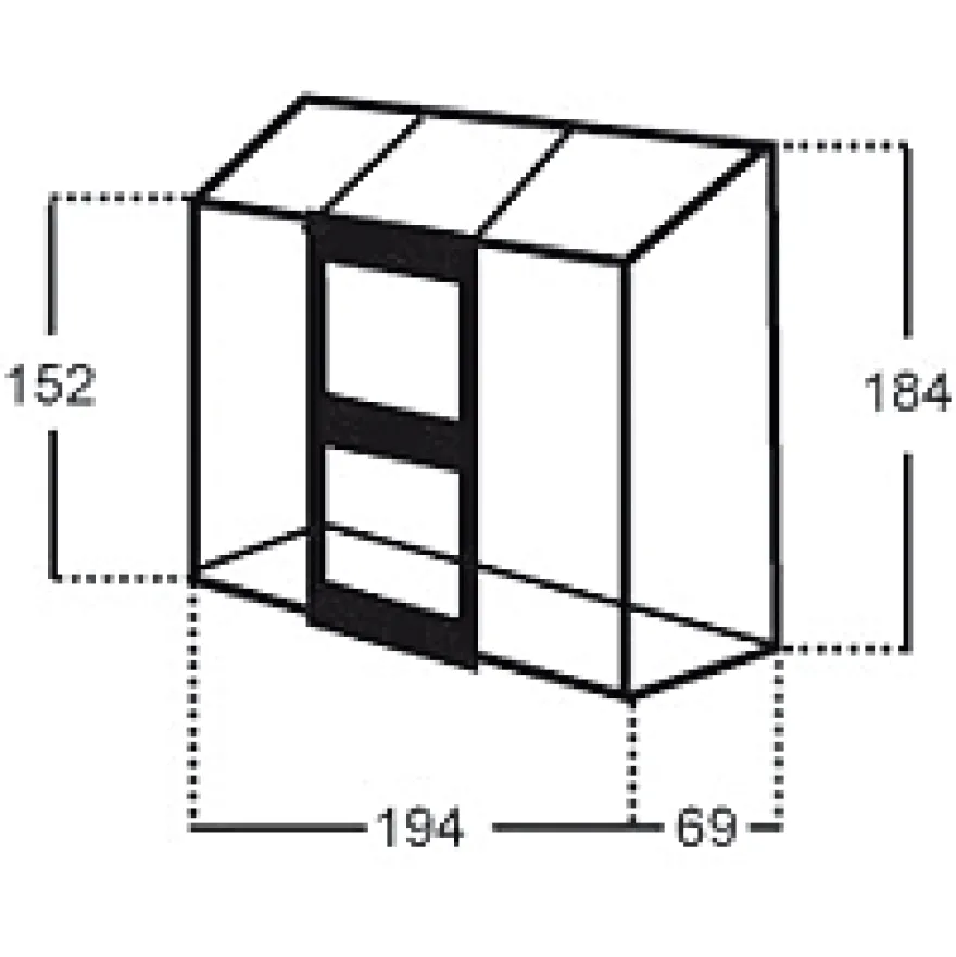 Kasvihuone Altan 1,3m², lasilla