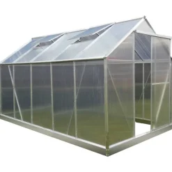 Kasvihuone Lykke, 6,0 m², muovi, hopea