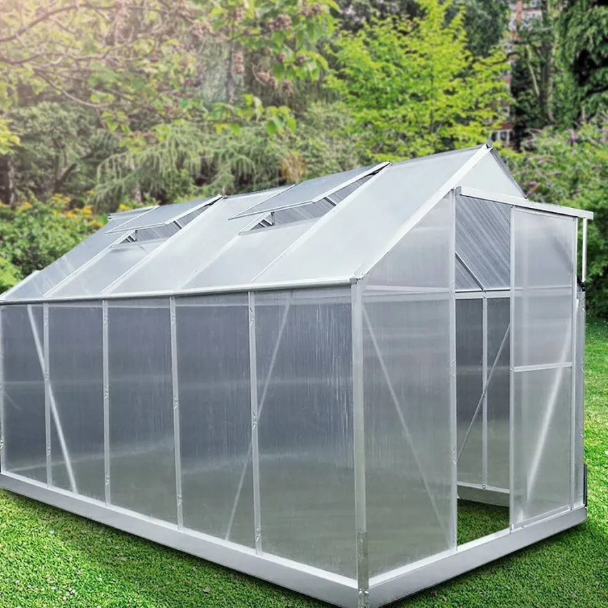 Kasvihuone Lykke, 6,0 m², muovi, hopea