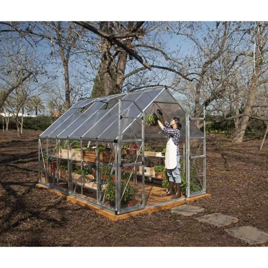 Kasvihuone Palram-Canopia Balance Hybrid, 8,9m², 8x12ft, hopea