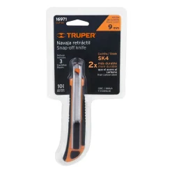 Katkoteräveitsi Truper®, automaattiteränvaihto, 9 mm, 3 terää