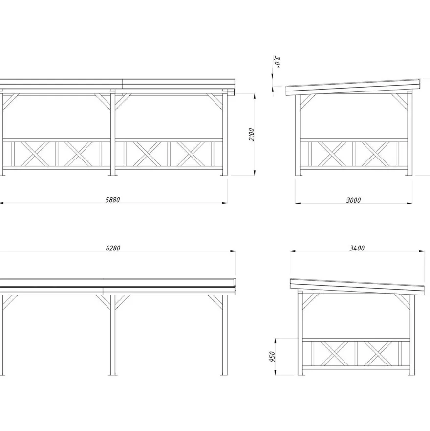 Katos Palmako Lenna Set 307, 16,6 m²