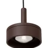 Kattospotti Lucide Lenz, Ø11cm, IP54, 8W, ruskea