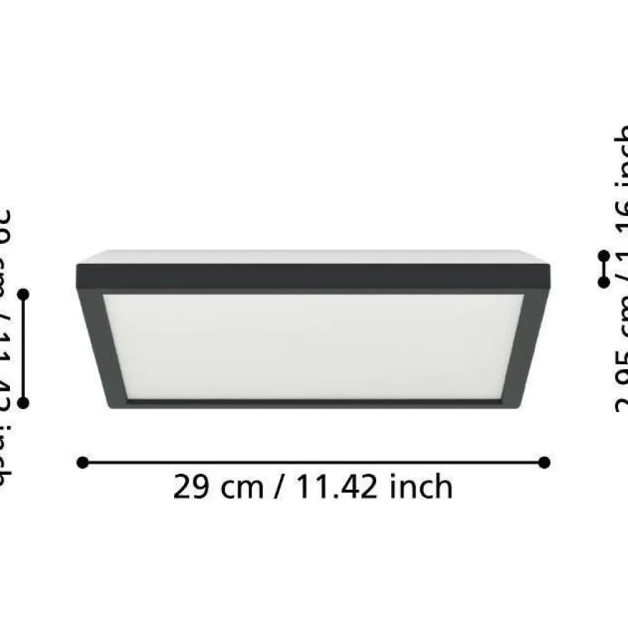Kattovalaisin Eglo Rovito LED 1CCT IP44 eri kokoja
