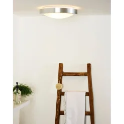 Kattovalaisin Lucide Fresh, Ø35 cm, IP44, satiinikromi