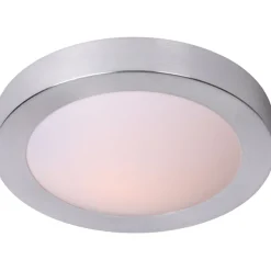 Kattovalaisin Lucide Fresh, Ø35 cm, IP44, satiinikromi