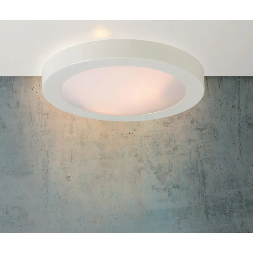 Kattovalaisin Lucide Fresh, Ø35 cm, IP44, valkoinen