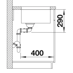 Keittiöallas Blanco Andano 340/340-U, 745x440mm, rst