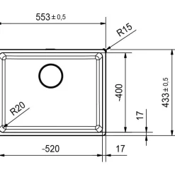 Keittiöallas Franke Maris MRG 210-52 553x433mm Fragranite musta