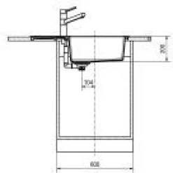 Keittiöallas Franke Sirius S2D 611-78 XL, 890x525mm, komposiitti, musta