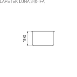 Keittiöallas Lapetek Luna-X 340-IFA + Lino-A -hana, rst