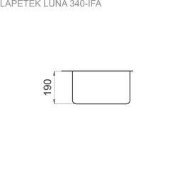 Keittiöallas Lapetek Luna-X 340-IFA + Lino-A -hana, rst