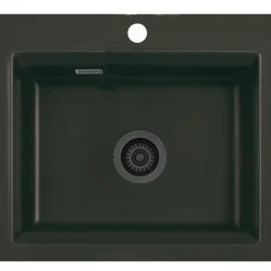 Keittiöallas Lavabo Kara 57, 575x510mm, keramiikka, mattamusta, eri pohjaventtiilin värejä
