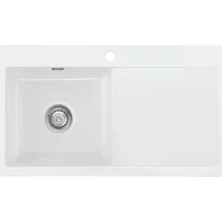 Keittiöallas Lavabo Mera 90, 900x510mm, vasen, keramiikka, valkoinen/kromi