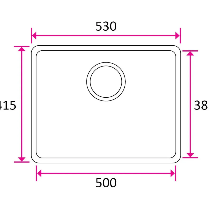 Keittiöallas Stala ONE-50, 530x415x190mm, ruostumaton teräs