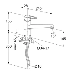 Keittiöhana Gustavsberg Uusi Nautic 206055, kromi