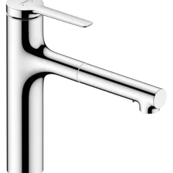 Keittiöhana Hansgrohe Zesis M33 160, ulosvedettävä juoksuputki 2 jet, kromi