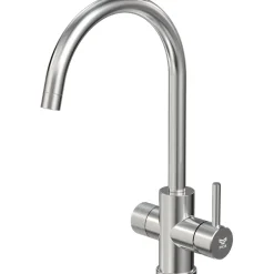 Keittiöhana INOX by Tammiholma Q1, APK-venttiili, C-juoksuputki, harjattu teräs