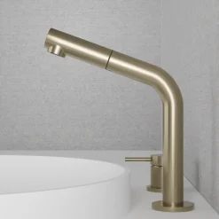 Keittiöhana Scandtap Steel Harmonized B2P, ulosvedettävällä juoksuputkella, Champagne