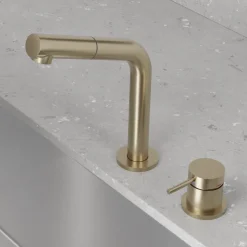 Keittiöhana Scandtap Steel Harmonized B2P, ulosvedettävällä juoksuputkella, Champagne