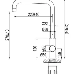 Keittiöhana Scandtap Steel Mood Amber D