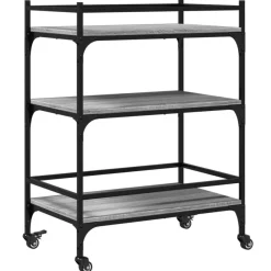 Keittiövaunu tekninen puu 65x40x86,5 cm, eri värejä (33009)