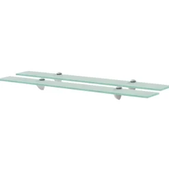Kelluvat hyllyt, 2 kpl, lasi, 80x10 cm, 8 mm, kirkas