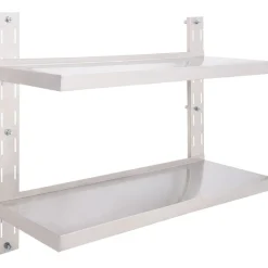 2-kerroksinen kelluva seinähylly ruostumaton teräs 100x30 cm