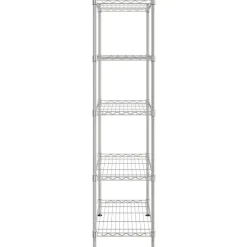 5-kerroksinen varastohylly 90x35x180 cm kromi 250 kg