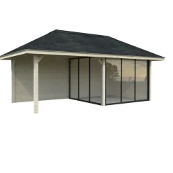 Kesähuone Palmako Bianca Set 205, sis.liukuovet 16,6 m²